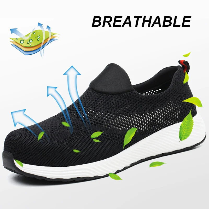 Shield-Tech Breathable Safety Work Shoes
