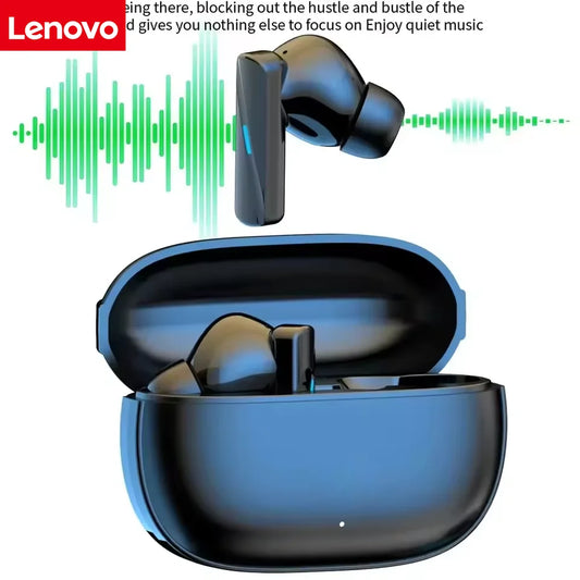 Lenovo TWS Wireless Bluetooth Headset Touch Control Mic Earbuds Wireless Headphones Noise Cancelling in-Ear Handsfree with Mic