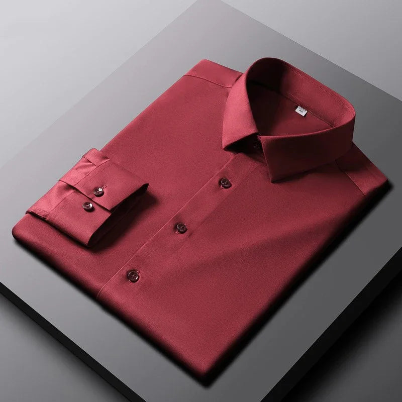 Iron-Free Solid Color Business Shirt