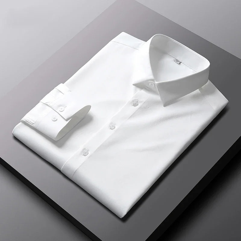 Iron-Free Solid Color Business Shirt