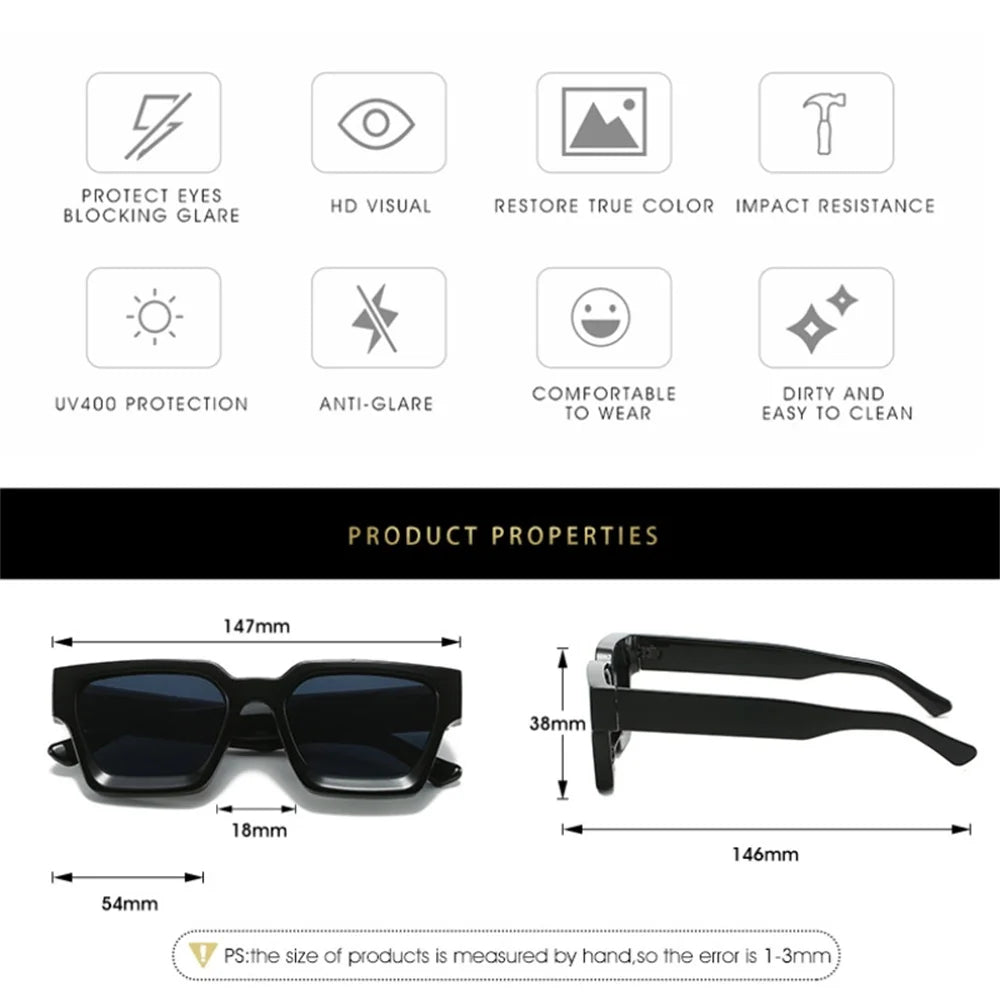 Klassnum Modern Square Designer Sunglasses