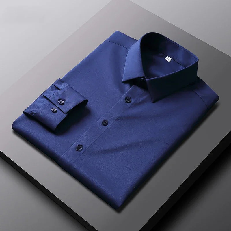 Iron-Free Solid Color Business Shirt