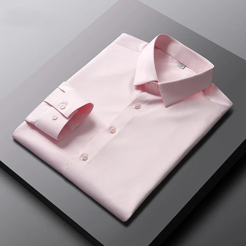 Iron-Free Solid Color Business Shirt