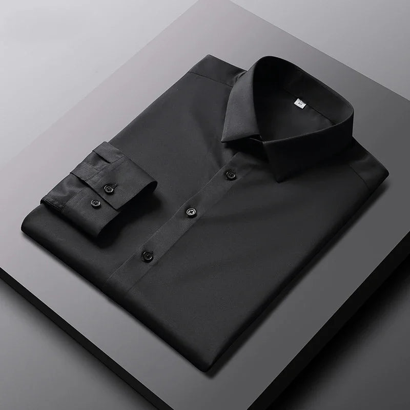 Iron-Free Solid Color Business Shirt